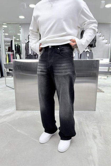Füme Soft Degrade Basic Baggy Pantolon