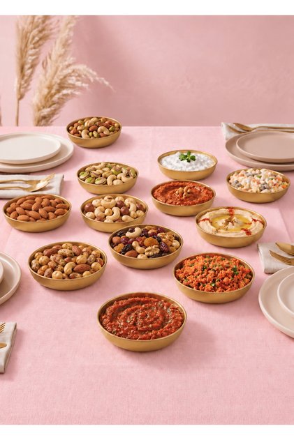 liva gold sunum, çerezlik, meze tabağı 12 adet.