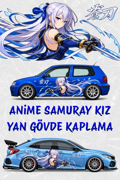 ANİME SAMURAY KIZ Yan Gövde Kaplama Seti
