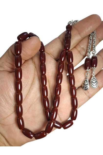 Original Sıkma Kehribar 7*12 mm Fırınlı Prayer Beads Suitable for Daily Use