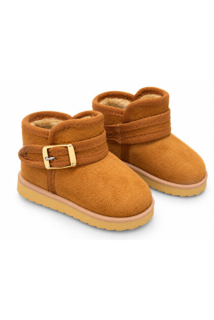 Girls Boys Baby First Step Boots Velcro Mini Boots Slippers Warm Fur Inside Comfortable Light Sole