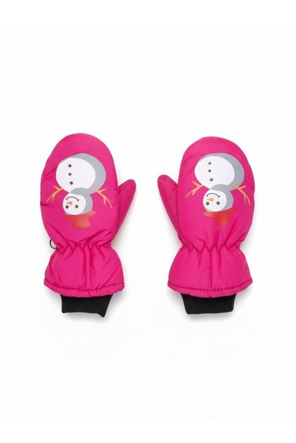 3-6 Years Old Children's Fleece Snow Gloves Cold and Windproof Ski Gloves