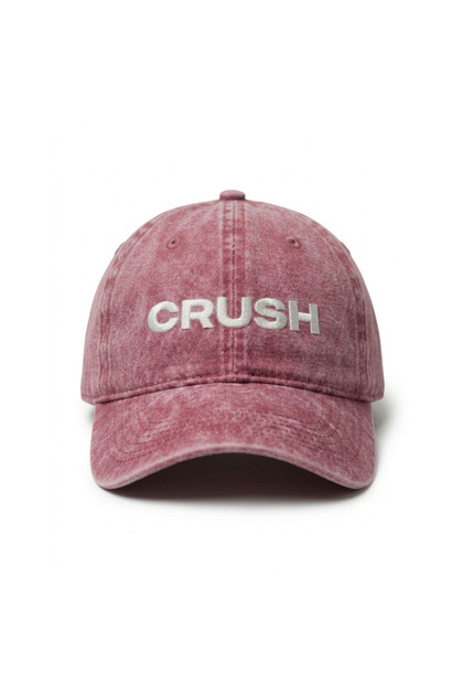 Crush Embroidered Cotton Washable Hat / Crush Embroidered Casual Adjustable Cotton Distressed Washed Style Hat
