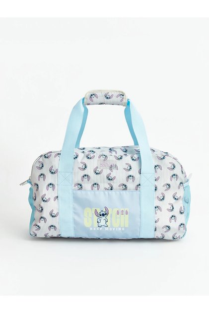 Blue Stitch Printed Girls' Sports Bag