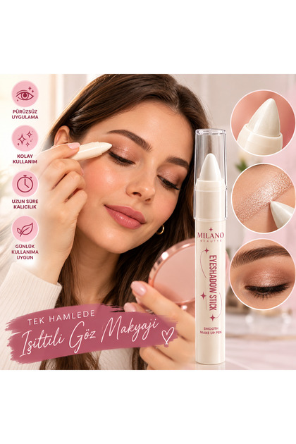 Işıltılı Göz Farı Kalemi – Stick Eyeshadow Pratik Göz Makyajı Kalemi