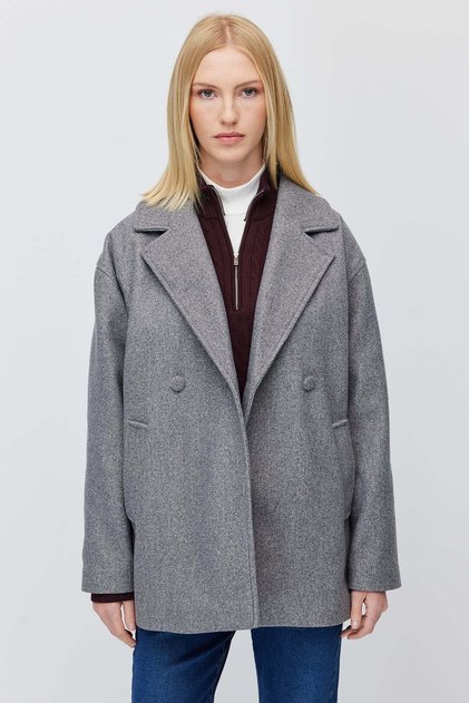 Women's Off-Shoulder Two-Button Oversized Coat