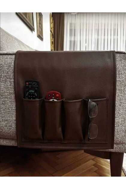 Leather remote control seat side organizer 1st class fabric side table