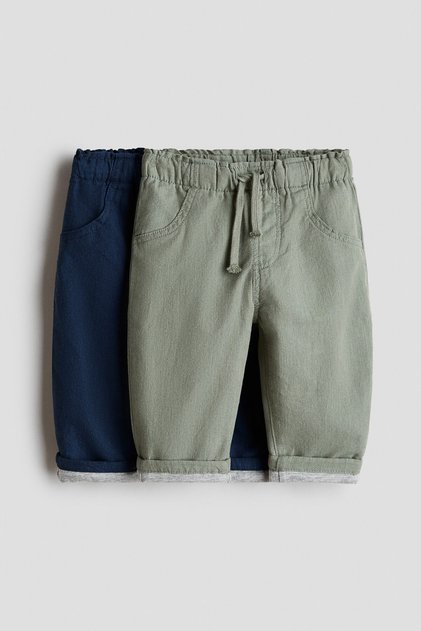 2'li Pamuklu ve Astarlı Jogger Pantolon