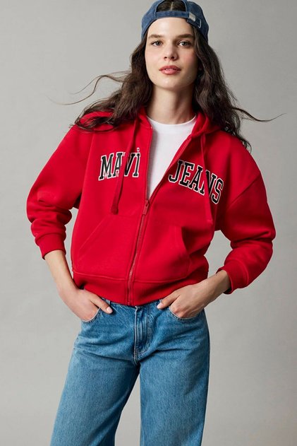Zippered Women's Sweatshirt M1S10587-86417