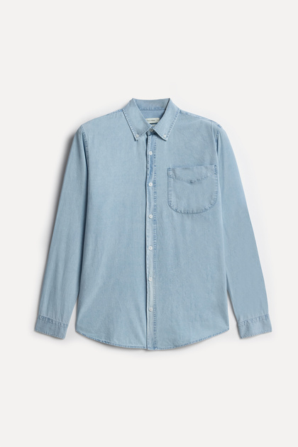 Men's Blue Regular Fit Long Sleeve Shirt