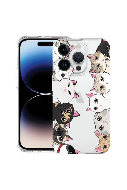 Husă Antișoc pentru Apple iPhone 16 Pro, pentru iubitorii de pisici, 1828659 AS 2123