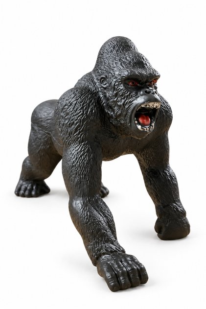 Goril Oyuncak 18 cm – Soft Yumuşak Plastik Goril Figürü – 3+ Yaş