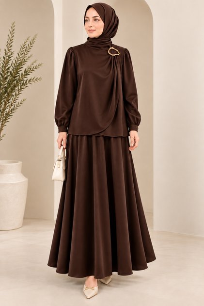 Organized Satin Stylish Skirt Suit