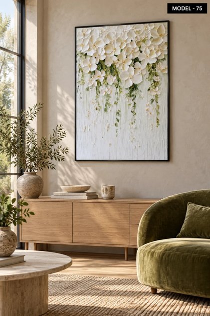 Yapışkanlı Keçe Tablo - Poster Çiçek (Model- 75)