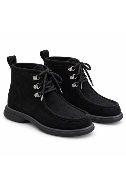 Women's Lace-Up Fur-Lined Ankle Boots – Thick-Soled Casual Winter Boots