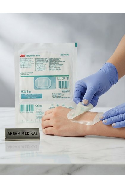 TEGADERM ŞEFFAF FİLM ÖRTÜ 6 CM X 7 CM 1624W - 5 ADET