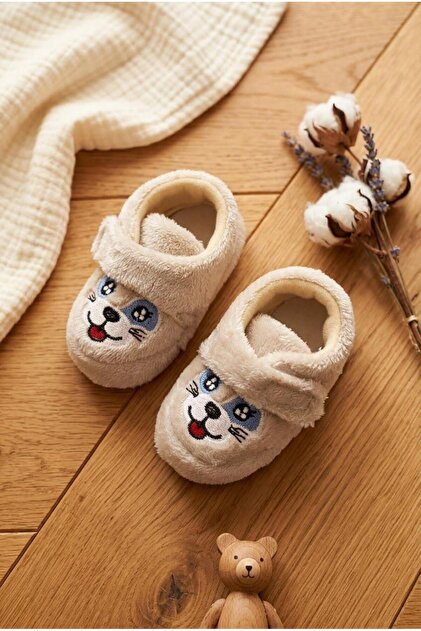 Niedliche Tier-Hausschuhe mit Klettverschluss und rutschfester Sohle für Kinder, Kleinkinder und Babys