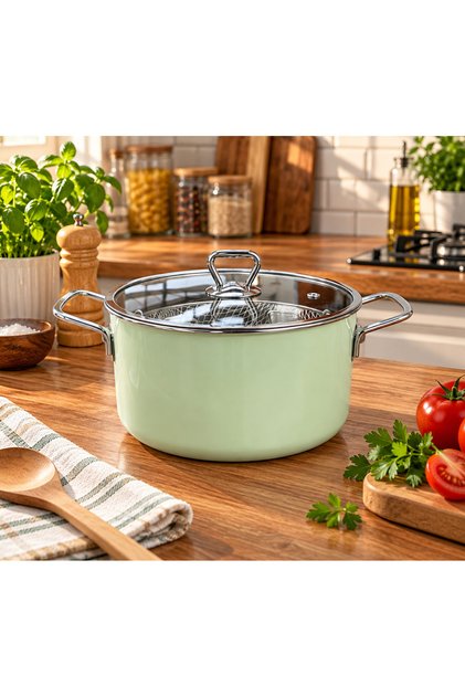22 cm Enameled Frying & Yogurt Pot