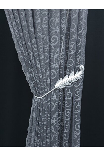 Gray Ivy Leaf Ornament Gift 2 Wings Tulle Background Curtain