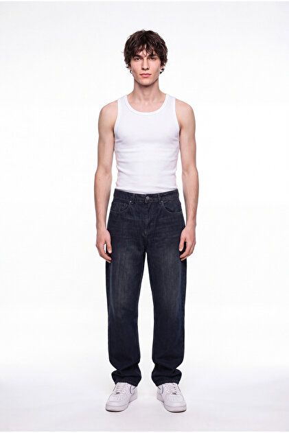 Erkek Barok Baskılı Jean Pantolon Ocean Fade