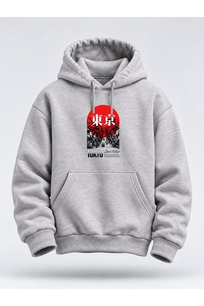 Tokyo Street Culture Printed Unisex Hoodie – Japanese Style Streetwear Sweatshirt