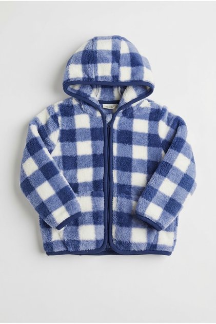 Welsoft Boys' Plaid Cardigan with Hood