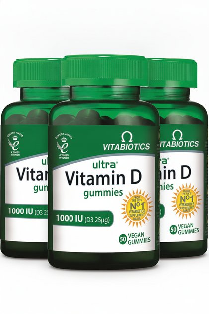 Ultra Vitamin D Gummies 1000Iu 50 Vegan Gummies Set of 3