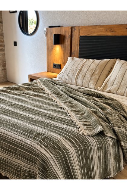 Muslin Pique 220X240 cm Bedspread Double 4 Layer Muslin 100% Cotton Soft Breathable Pique