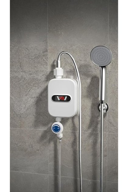 Sweet Saven Lcd Digital Display Instant Water Heater Thermostatic Shower Water Heater Waterproof Stainless Steel 30