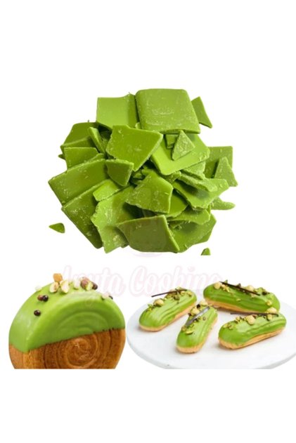 Choco Deco Carat pentru glazură flexibilă - gust și culoare de fistic - 1 kg -
