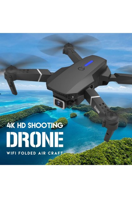 E88 Drone with Remote Control, Foldable Quadcopter, Altitude Hold, Features 3D Flip, Suitable for Beginners, Remote Control Aircraft, Gift for Children, Suitable for Indoor Flying