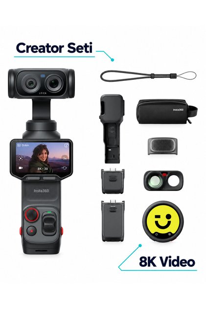 Aksiyon Kamerası Creator Seti 8K Video Luna Ultra Creator Bundle