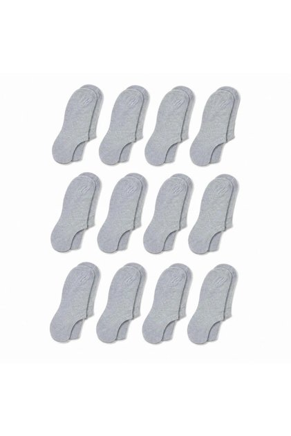 Women's Bamboo 12-Pack Seamless Ballerina Socks Black White Gray Invisible Sneaker Socks Breathable Soft Mar