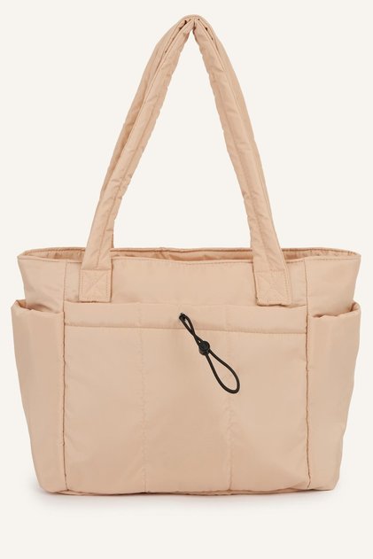 Drawstring Detailed Multi-Pocket Women's Shoulder Bag I2324Axns
