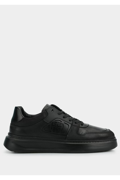 Siyah Deri Erkek Sneaker