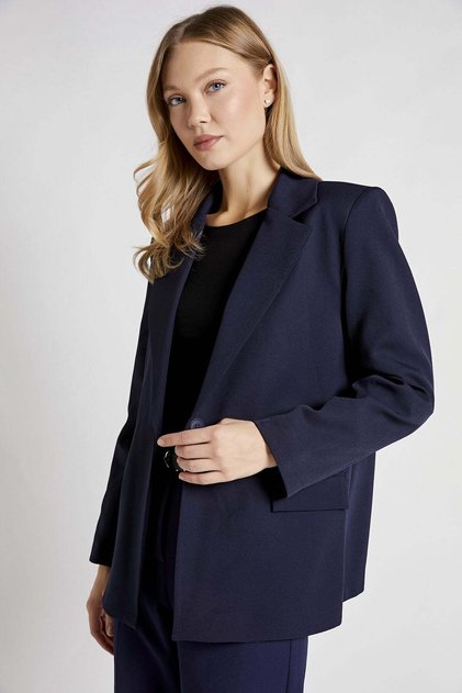 Tek Düğme Blazer Ceket
