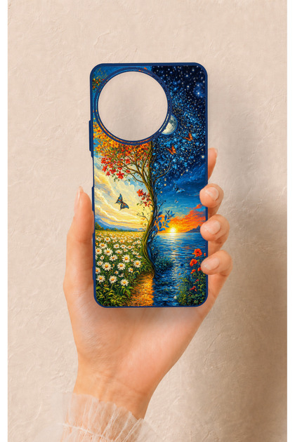 Realme 11 Compatible Sky and Earth Pattern Silicone Case