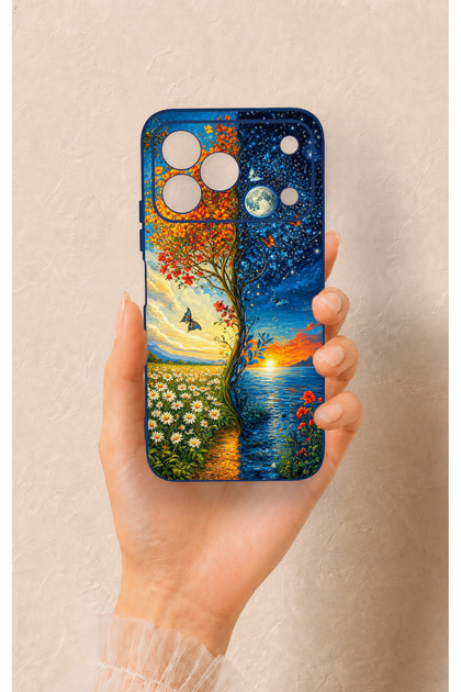 Tecno Spark 50 4g Compatible Silicone Case with Sky and Earth Pattern