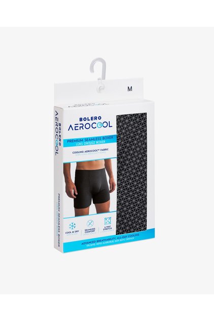 Men's Anthracite Printed Spandex High Stretch Fabric Seamless Smooth Lightweight and Soft Boxer
