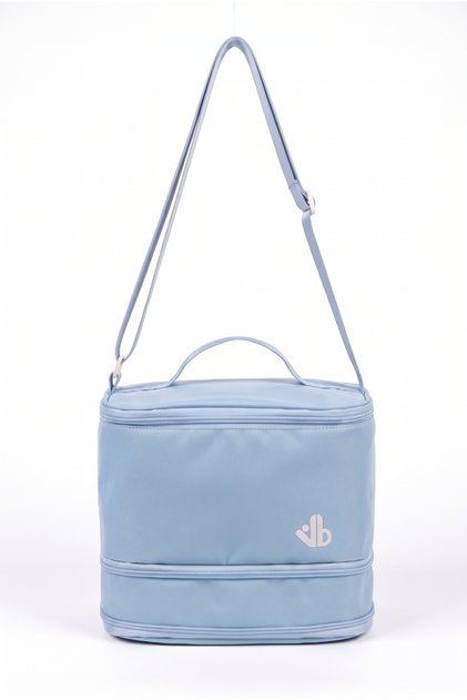 Thermoduo Bellows Heat Insulated Thermal Bag | Waterproof Feeding Bag, Baby Bottle Carrying Bag, Baby Blue