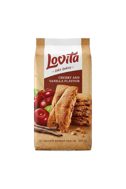 LOVİTA CAKE COOKİES KİRAZ VE VANİLYA 168 GR *1'Lİ