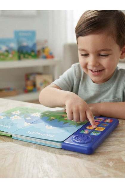 Kids Interactive Electronic Sound Book with Touch Button Panel and Colourful Learning Pages
