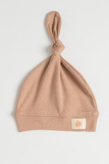 Unisex Baby Pumpkin Arma Detailed 0-6 Months 100% Cotton Interlock Knotted Beanie