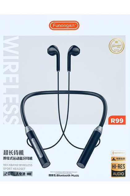 R99 Bluetooth Neck Band Wireless Sport Headset