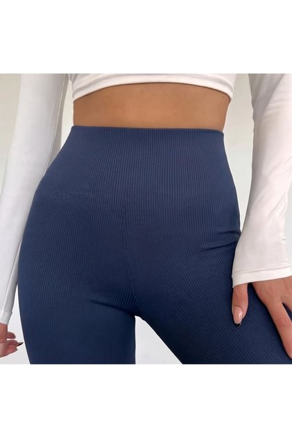 Winter Inner Fleece Ribbed Spanish Leggings