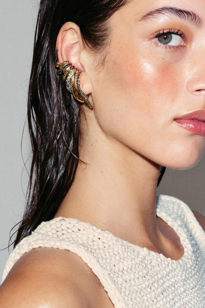 Ear cuff taşlı zr model