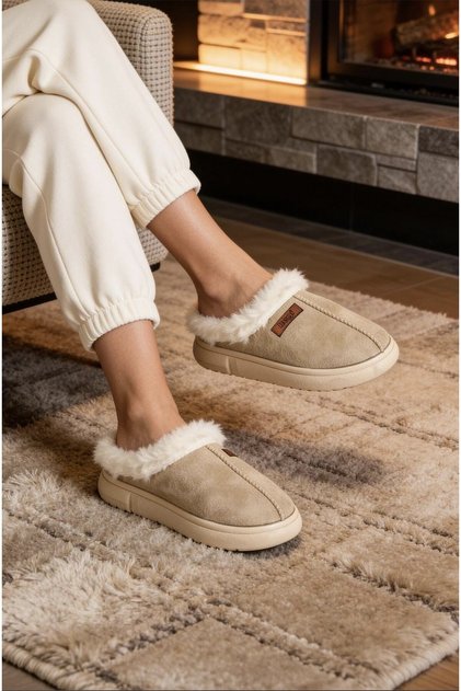 Kegi Women's Furry Orthopedic House Slippers