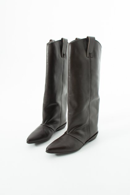 Wren Genuine Leather Women's Boots Flat Heeled Long Boots