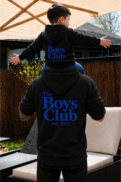 Father Son Hooded Sweatshirt Printed 3 Thread Threaded Winter Family Set - Price Is for One Item
