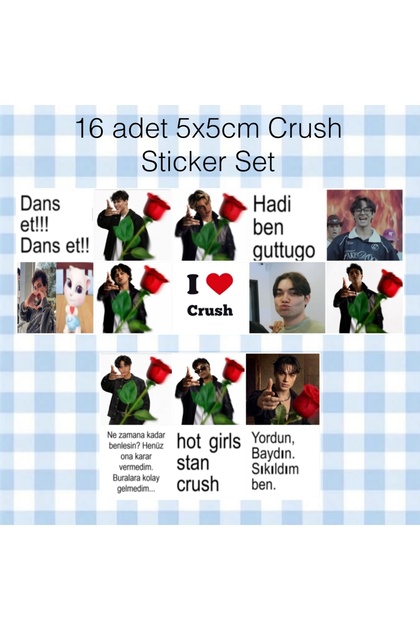 CRUSH Sticker Seti 16 Adet